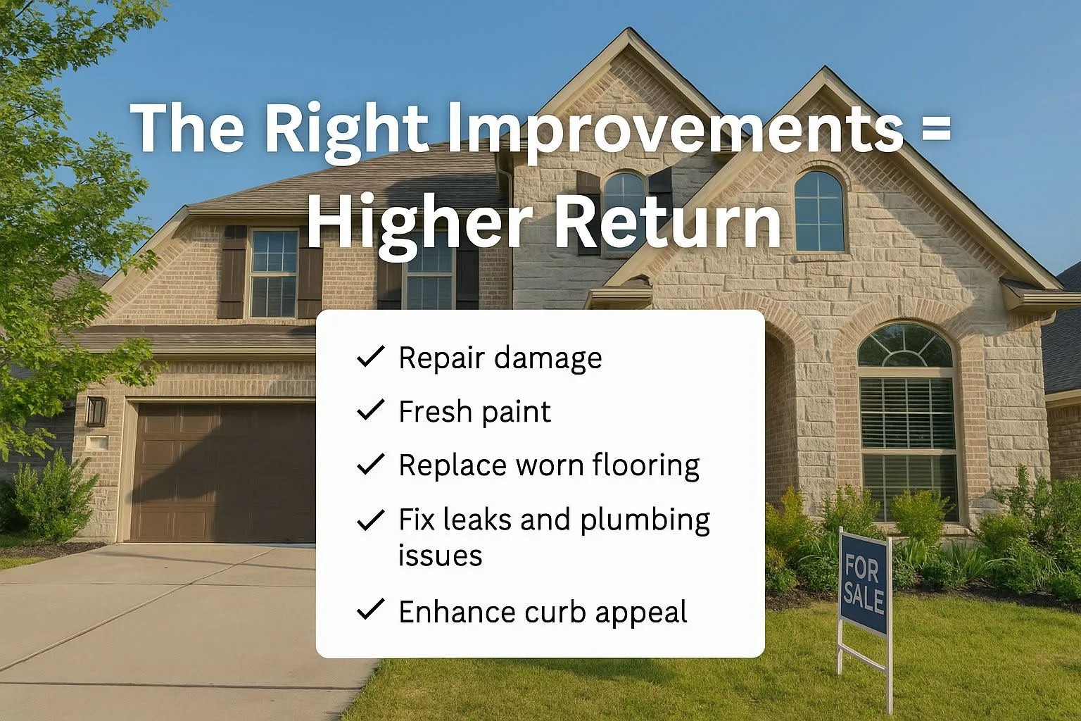 what improvements to maximize your home return