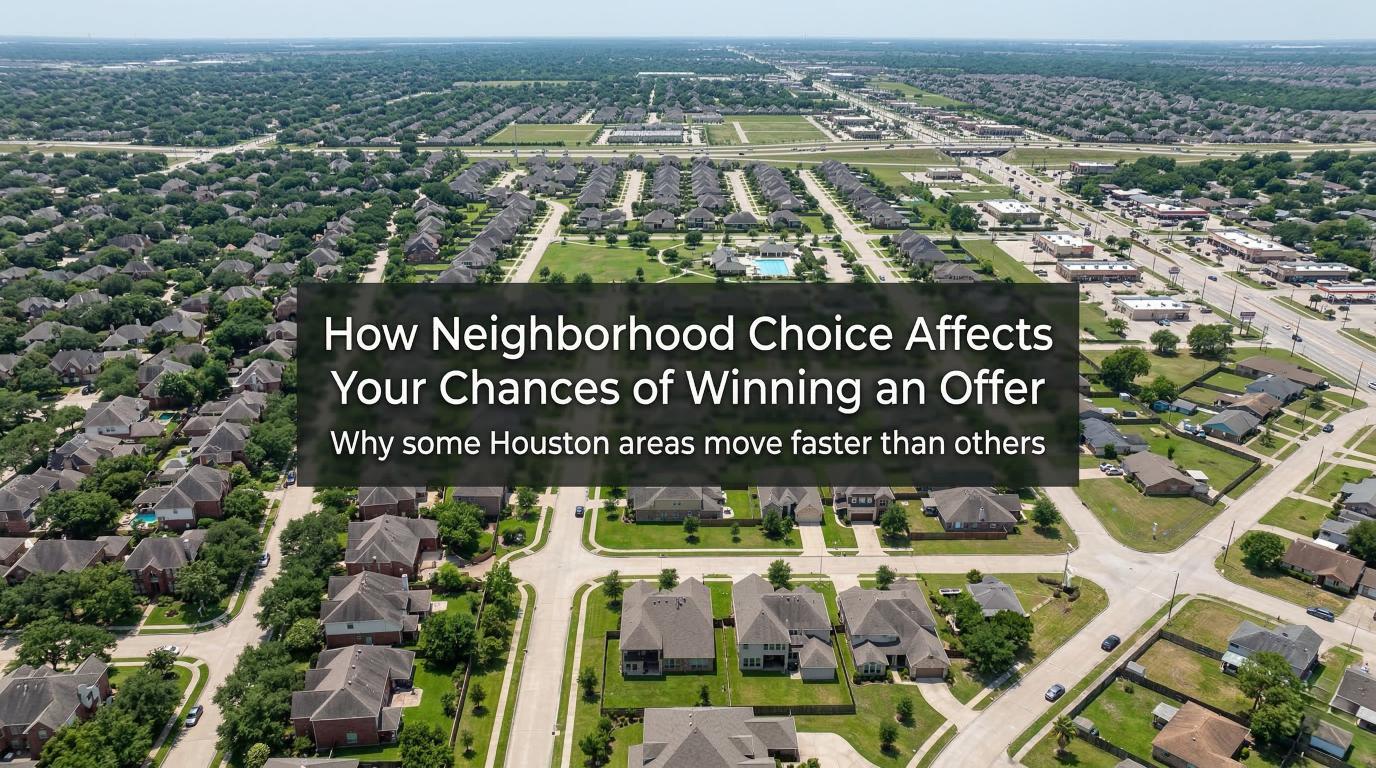 different neighborhoods require stronger offers around Houston